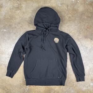 O’Neill Men’s Small Black Sunflower Graphic Hoodie Surf Skate Sweatshirt